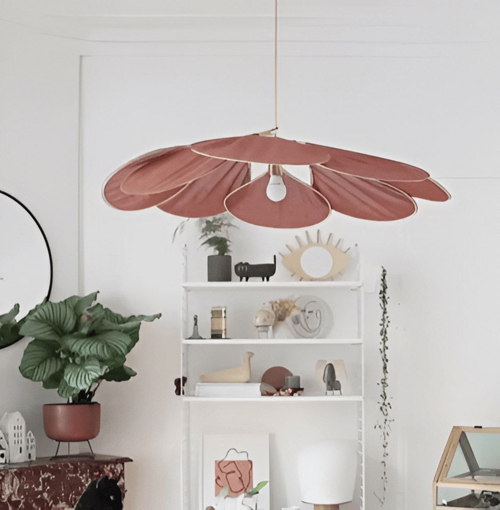 Vintage Style Floral Fabric Hanging Lamp