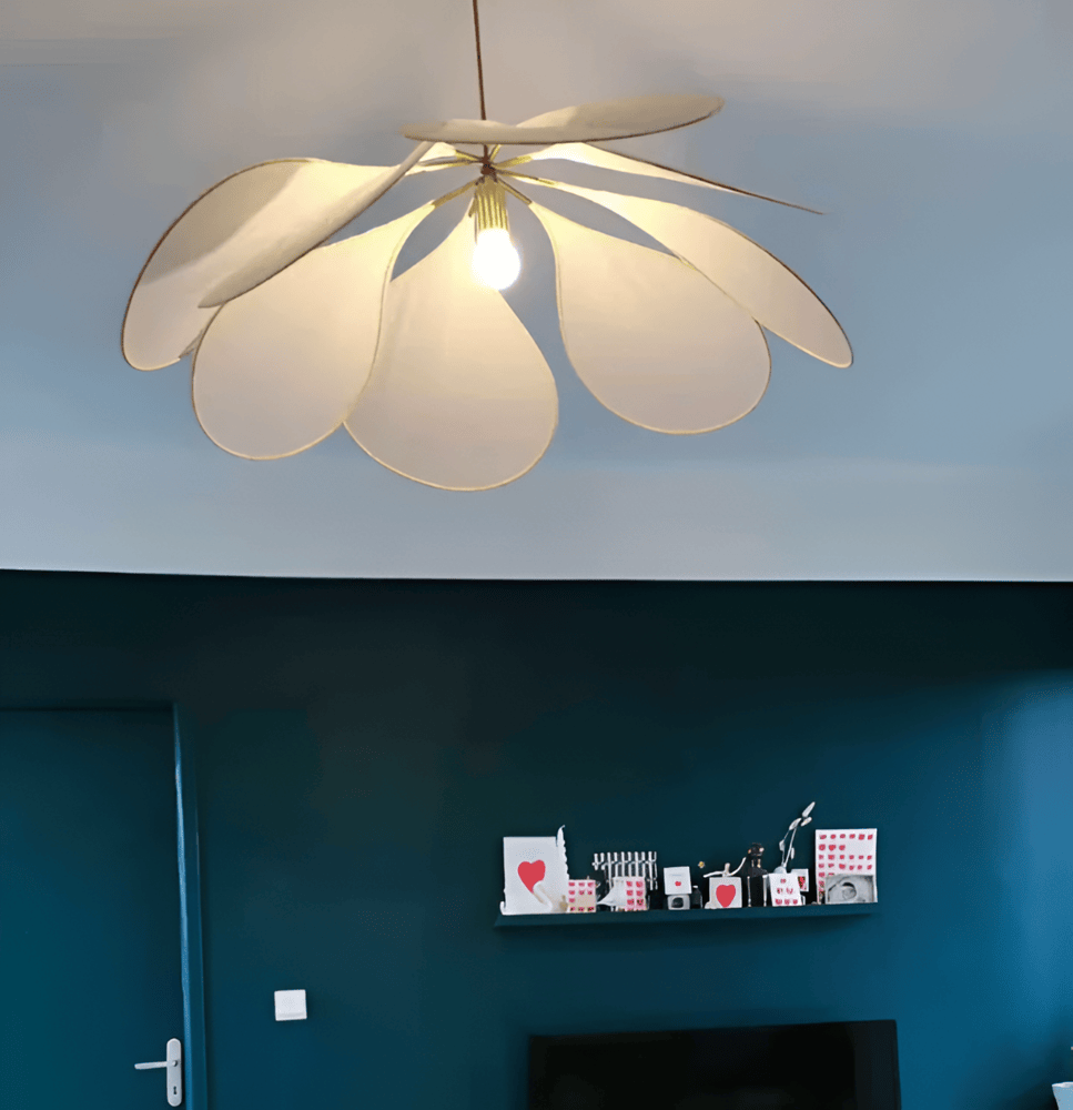 Vintage Style Floral Fabric Hanging Lamp