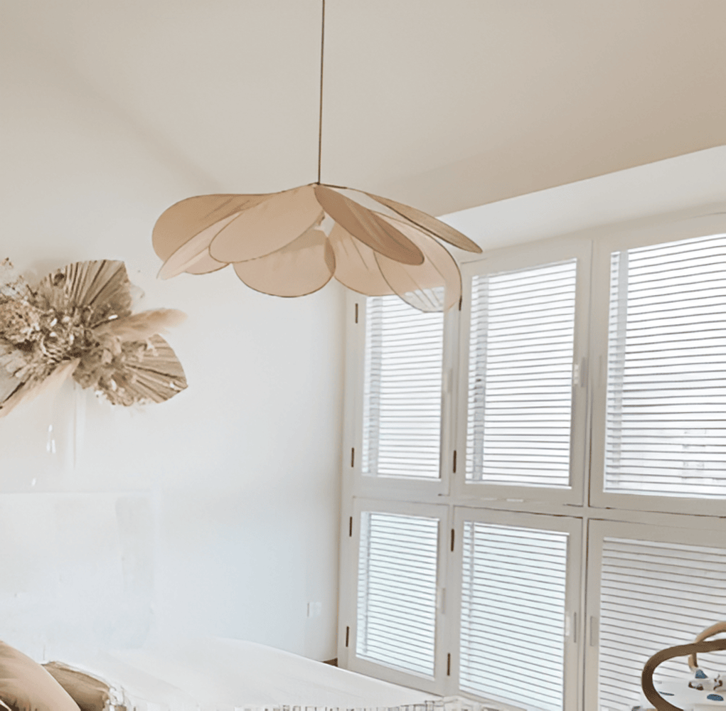 Vintage Style Floral Fabric Hanging Lamp