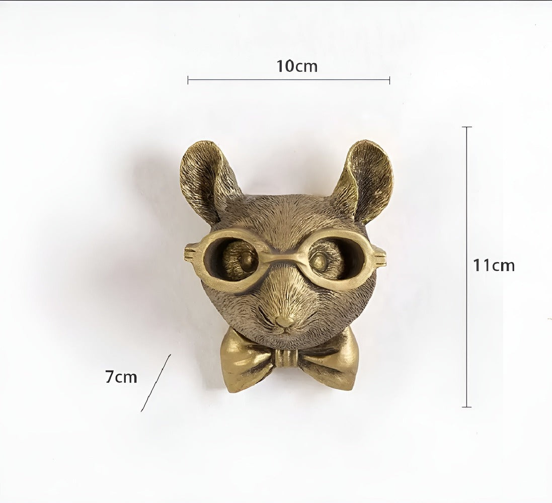 Gold Head | Multifunctional Wall Hook with Decorative Animal Head for Wall Storage