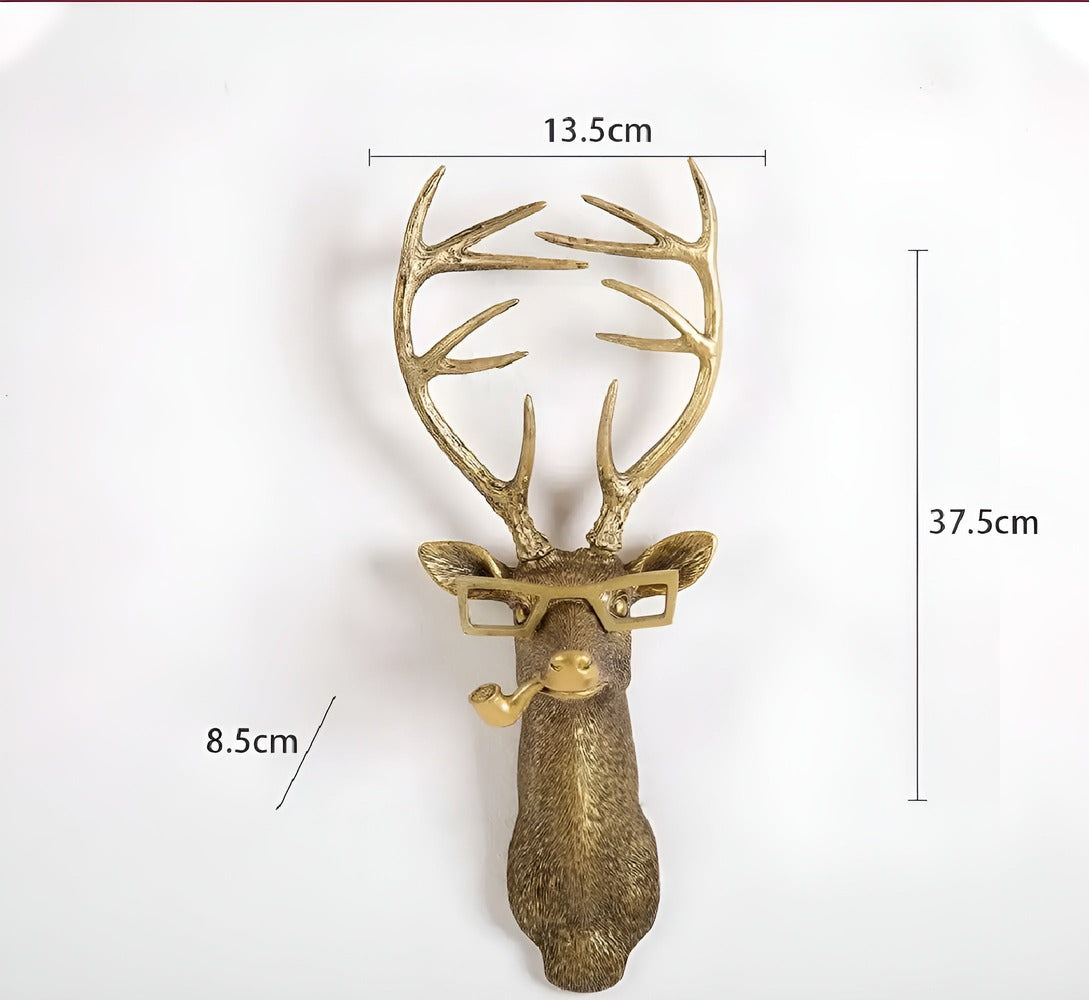 Gold Head | Multifunctional Wall Hook with Decorative Animal Head for Wall Storage
