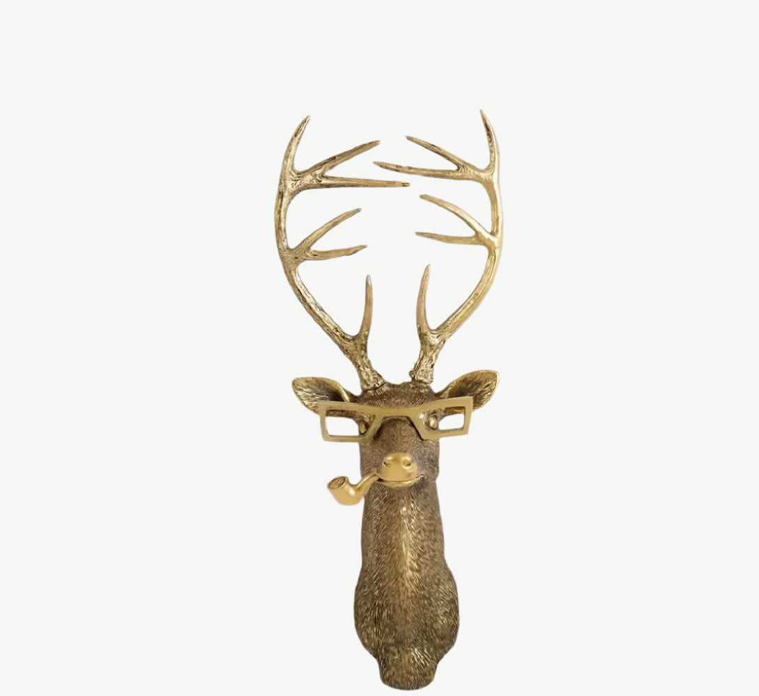 Gold Head | Multifunctional Wall Hook with Decorative Animal Head for Wall Storage