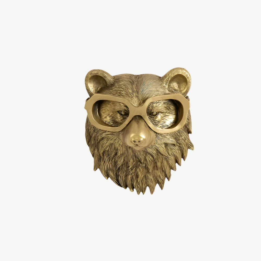 Gold Head | Multifunctional Wall Hook with Decorative Animal Head for Wall Storage