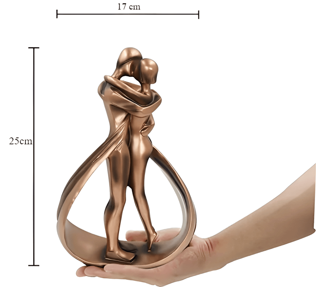 Lovers Bond Statuette | Artistic Sculpture - Romantic Home Decor