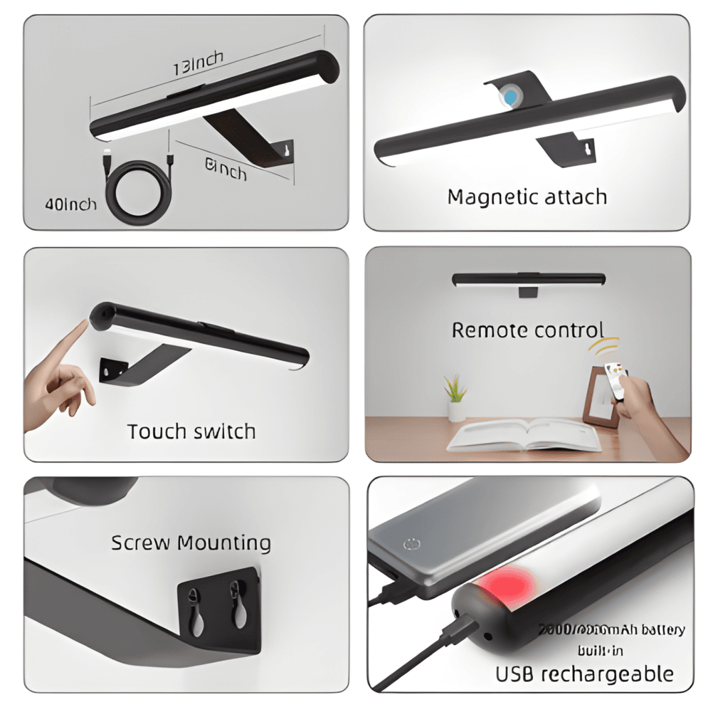 Magnetic LED Wall Lamp | 120° Rotatable Wireless Wall Light