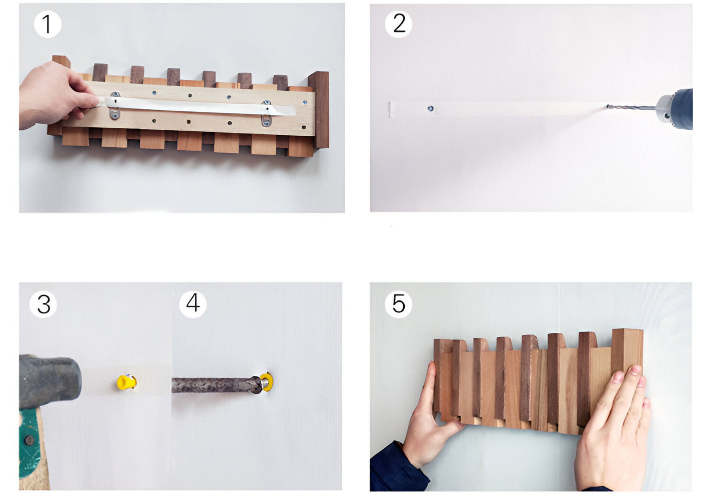 Handcrafted Driftwood Piano Wall Shelf with Magnetic Folding