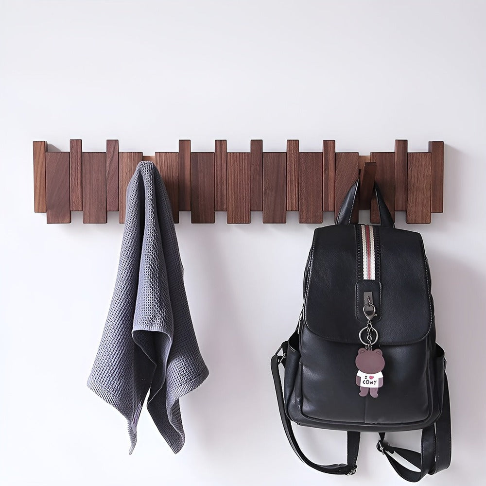 Handcrafted Driftwood Piano Wall Shelf with Magnetic Folding
