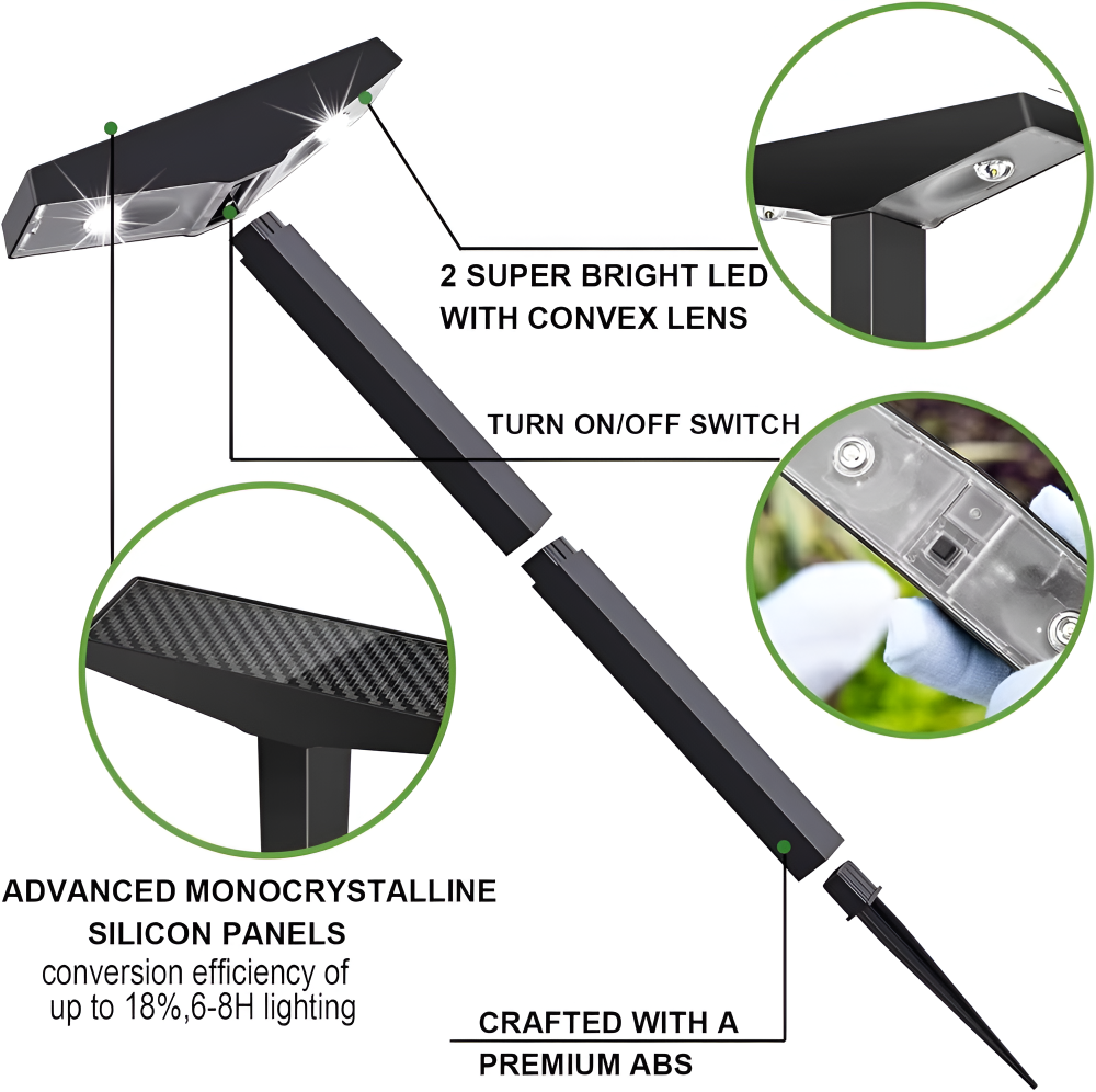 4-Pack Solar Path Lights
