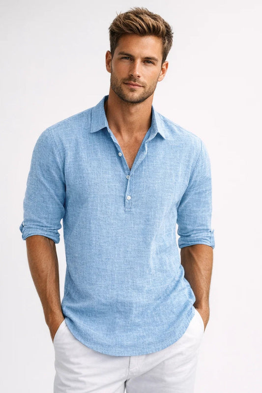 Camisa Masculina Moderna Cómoda de Primavera