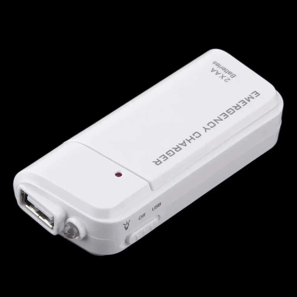 Emergency power bank with AA batteries