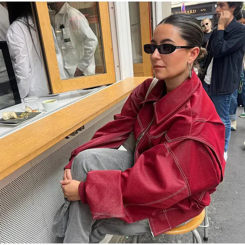 Oversized Bomber Jacket for Women