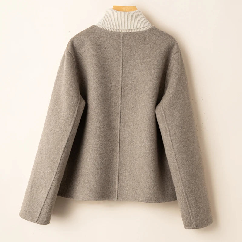 Women's Cropped Wool Blend Jacket | Warm and Stylish