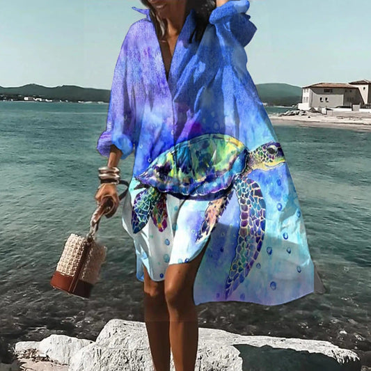 Vestido casual de mujer con estampado