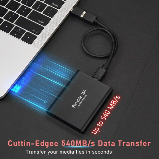 Disco SSD ultrasónico de 128 TB - Disco portátil sólido y duradero