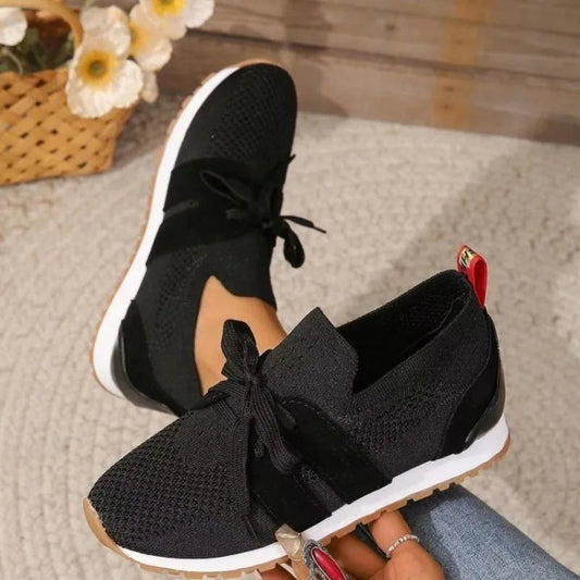 Zapatos ergonómicos para mujer con elegante lazo