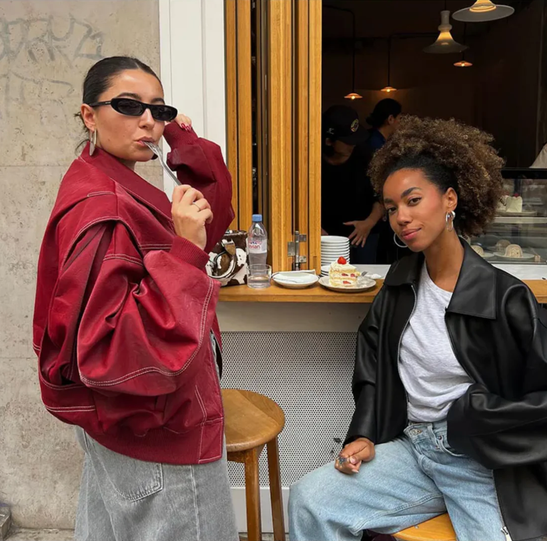 Oversized Bomber Jacket for Women