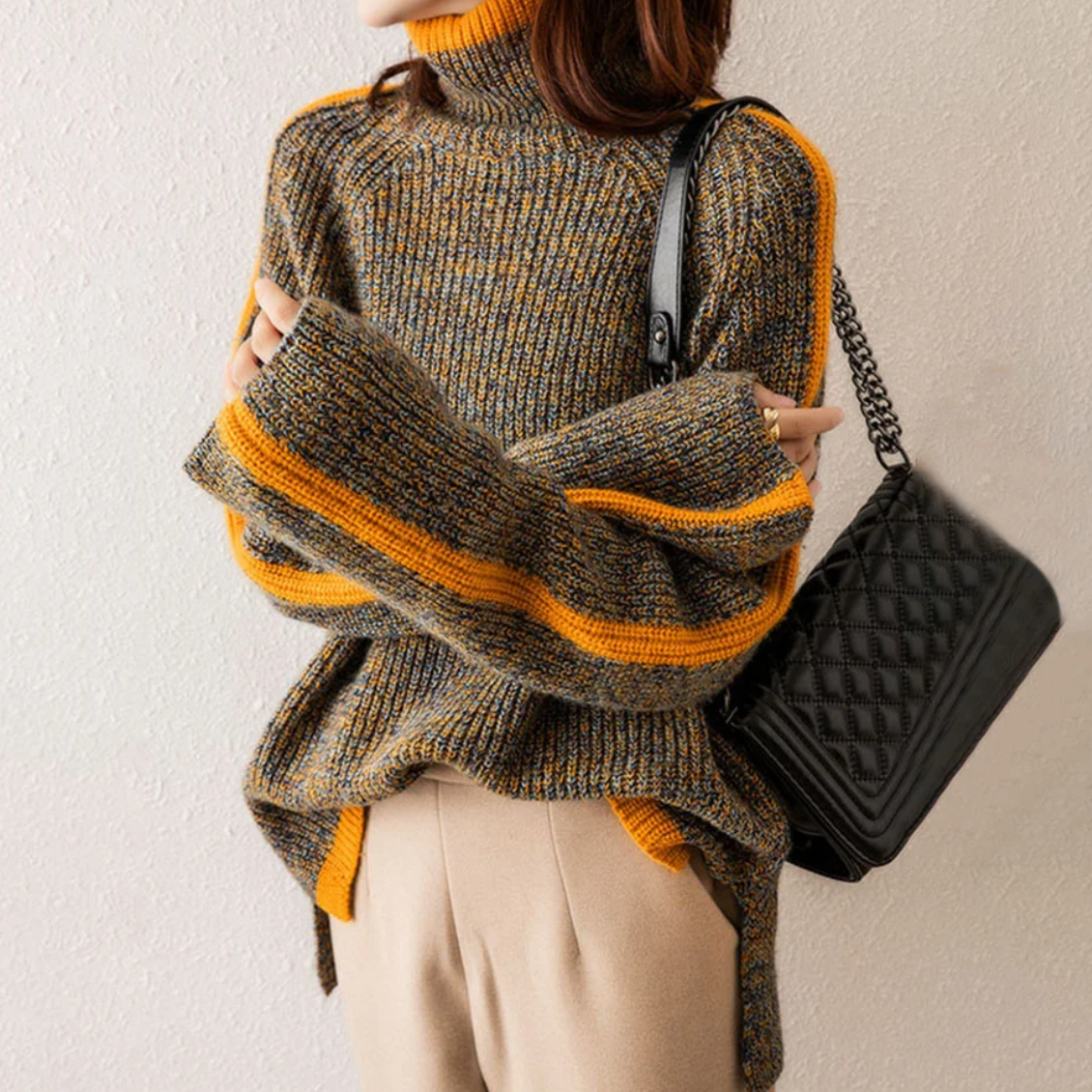 Women's Knitted Turtleneck Sweater