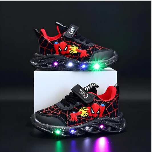 Zapatillas infantiles con iluminación LED | Zapatos estilo superhéroes