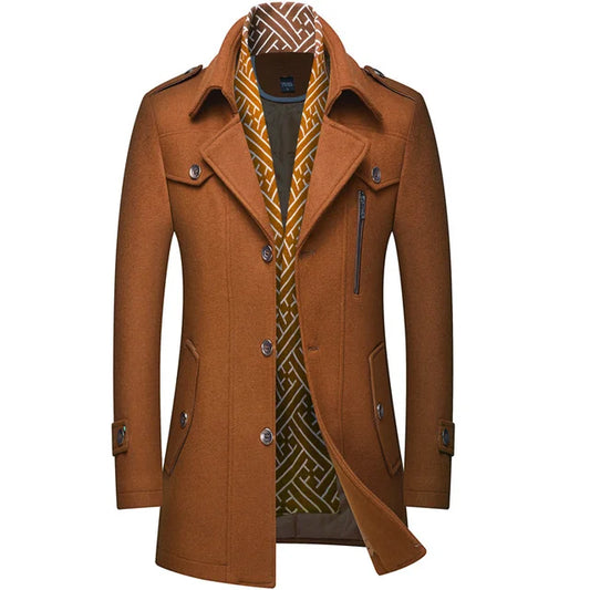 Abrigo Clásico Cálido | Ropa Exterior Ajustada de Invierno
