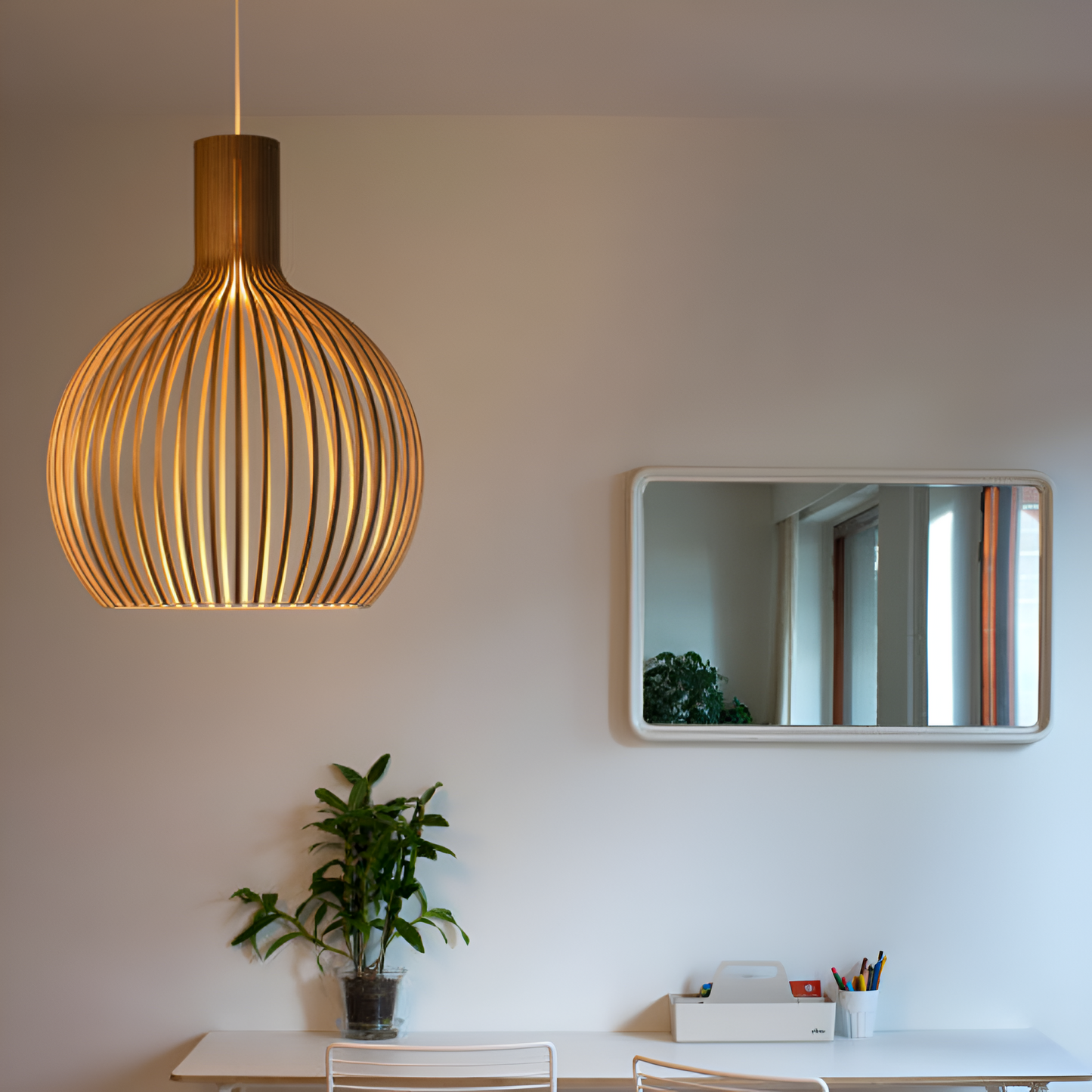 Nordic Wood Vintage Style Pendant Lamp