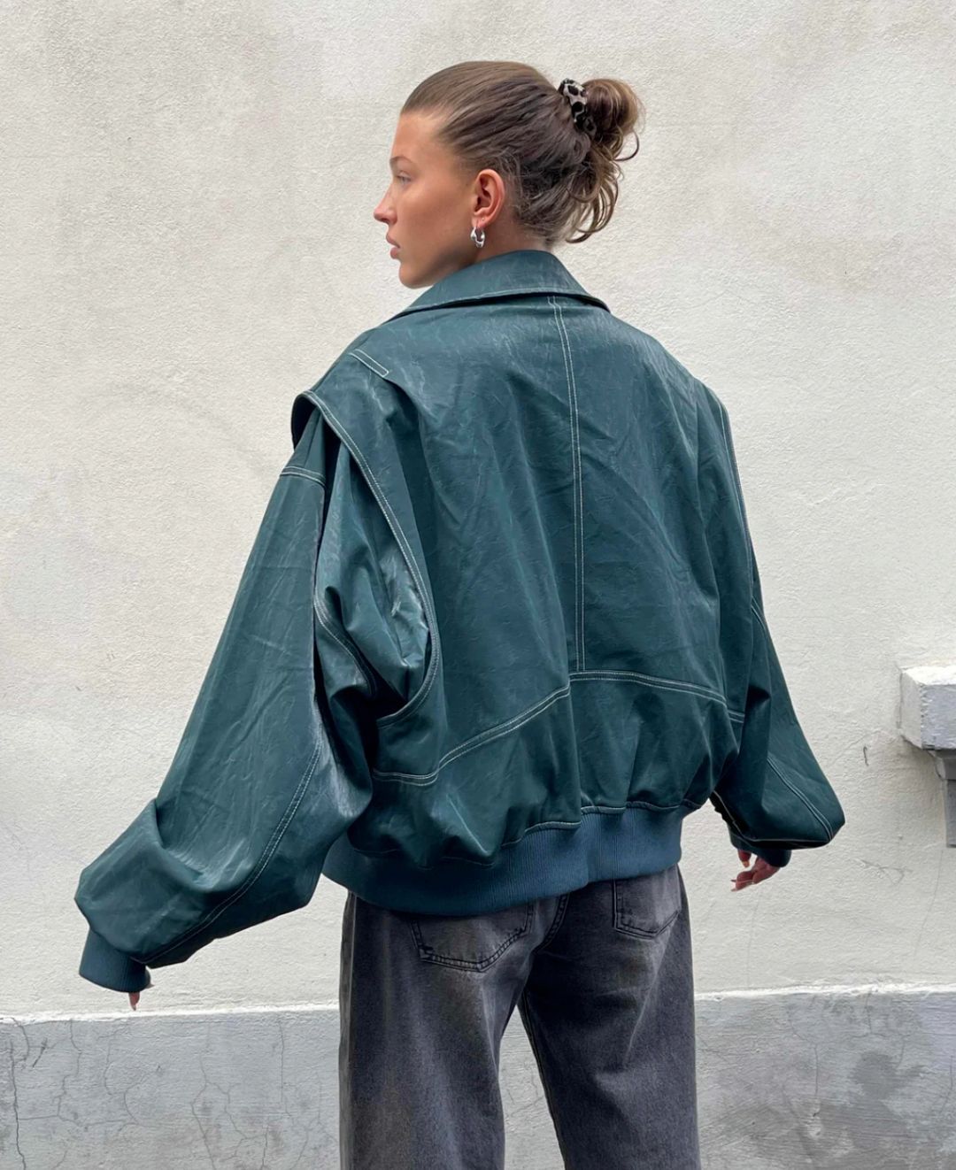Oversized Bomber Jacket for Women