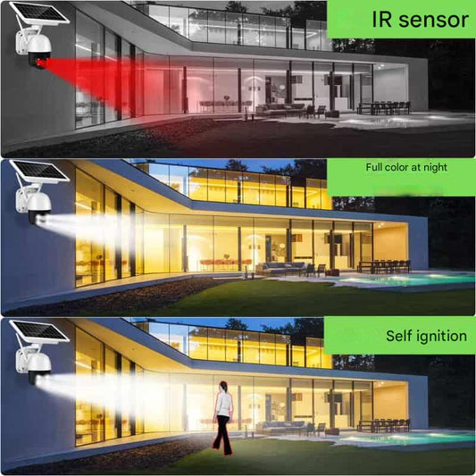 Cámara de Seguridad Inalámbrica 4K Solar | Rotación Inteligente de 360°