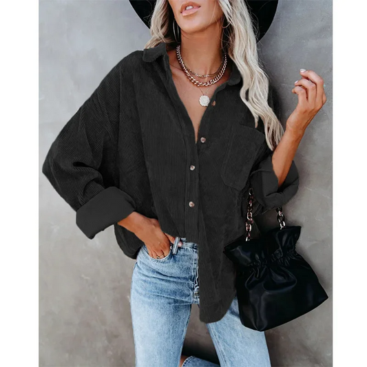 Blusa de pana oversize para mujer