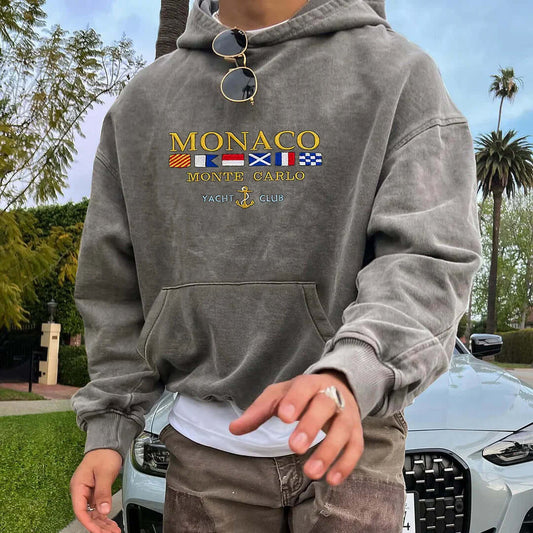 Sudadera con capucha y cremallera para hombre | Prenda urbana básica y relajada