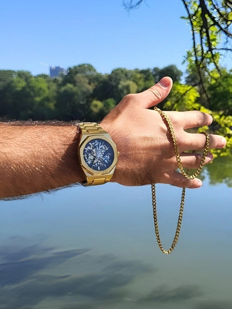 Blaise | Stylowy Chronograf ze Skórzanym Paskiem