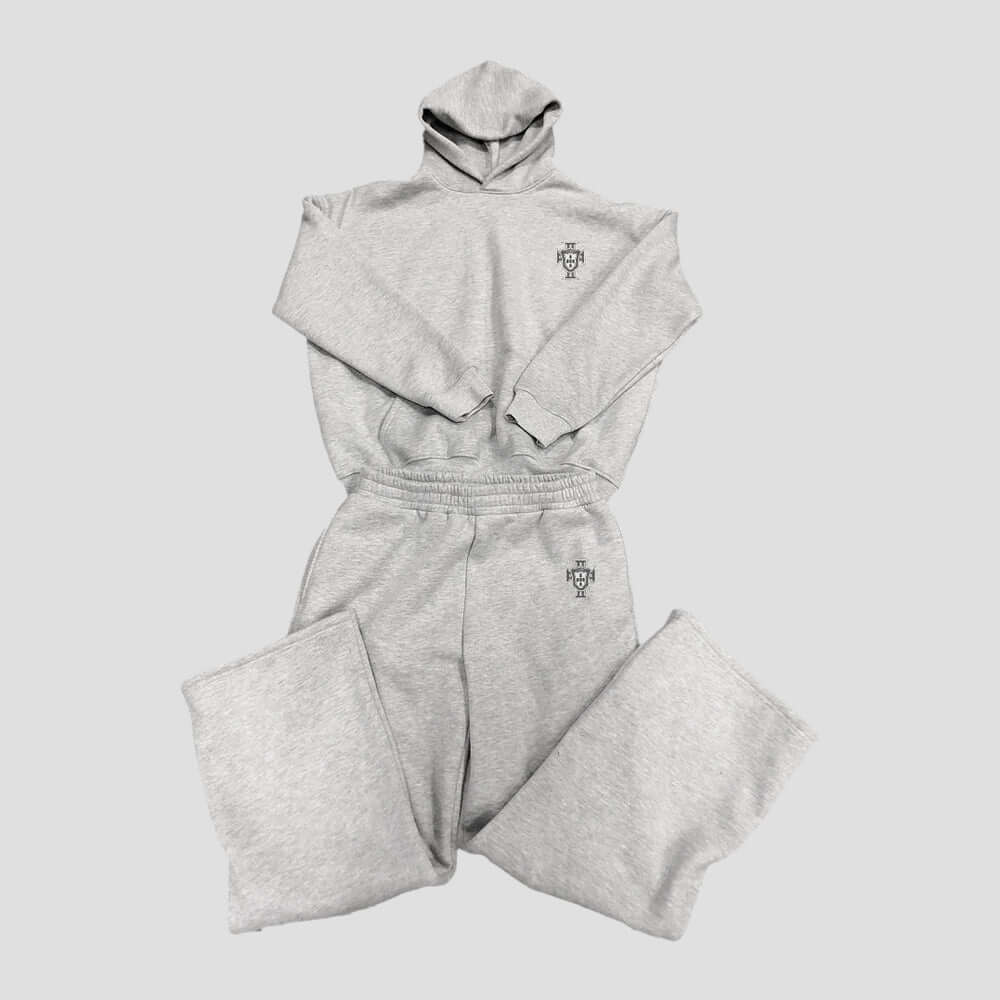 Set oversize da uomo con felpa con cappuccio e pantaloni | Completo morbido per casa