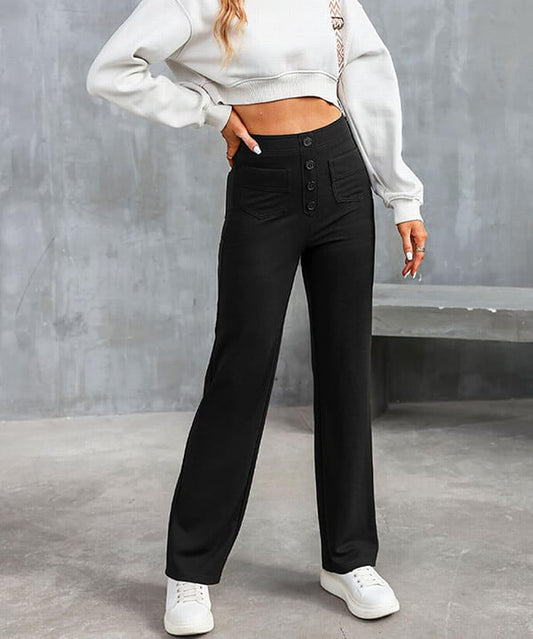 Denise | Pantalones elásticos de talle alto para mujer
