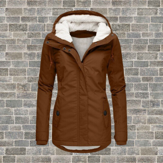 Abrigo de invierno impermeable para mujer con capucha | Cálido y elegante