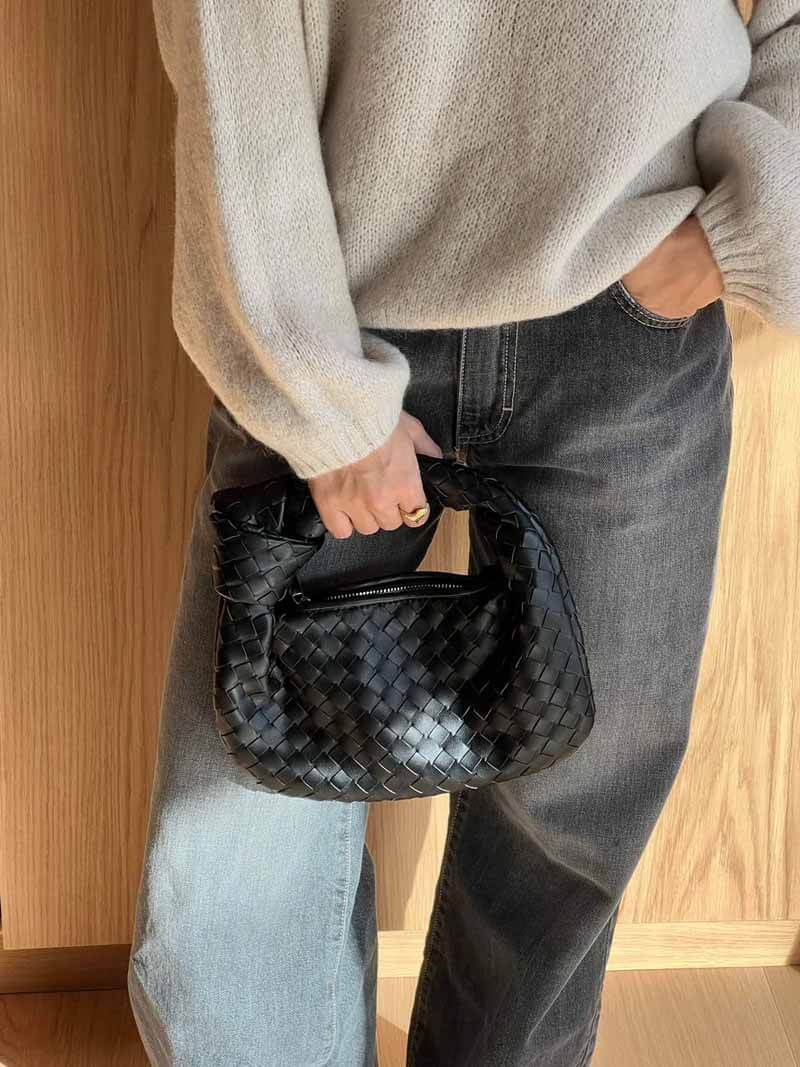 Dámská tkaná mini kabelka | Kompaktní každodenní stylová taška
