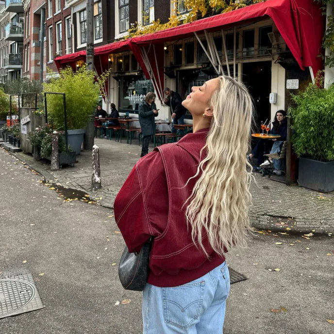 Oversized Bomber Jacket for Women
