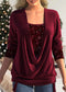 Women's Burgundy Sequin Blouse | Elegant and Chic