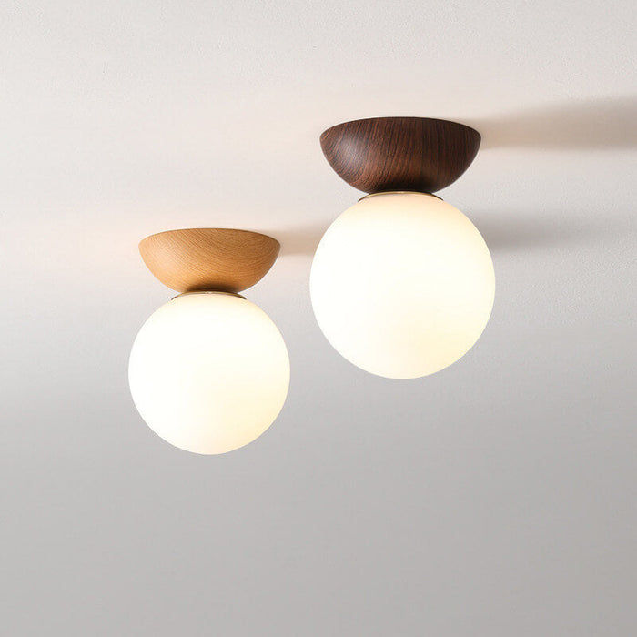 Japanese Inspired Ceiling Lamp | Wooden Finish 