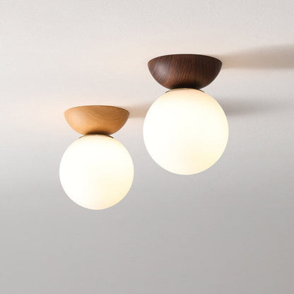 Japanese Inspired Ceiling Lamp | Wooden Finish 