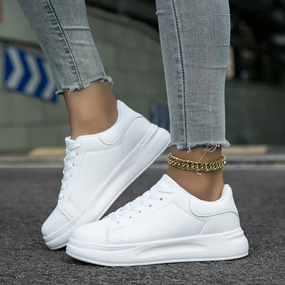 Zapatillas de estilo limpio y cuero para mujer