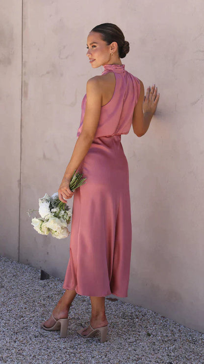 Olivia | Elegancka Satynowa Sukienka Maxi