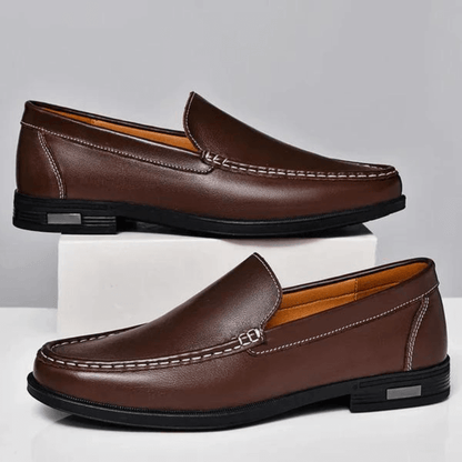 Mocassins en cuir pour hommes | Chaussures classiques à enfiler pour robe