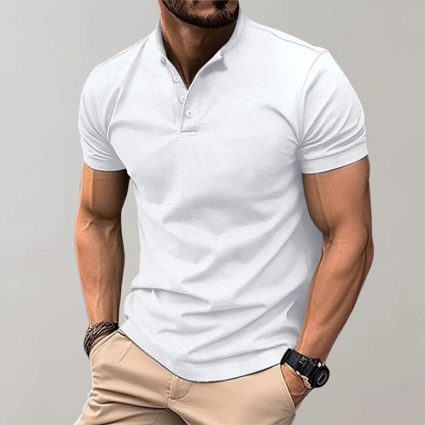 Chemise polo décontractée ajustée pour homme | Style quotidien