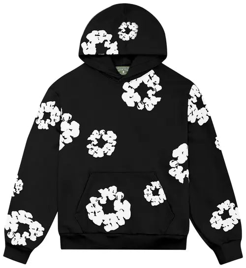 Sweat à capuche imprimé style jean unique
