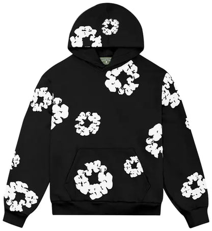 Sweat à capuche imprimé style jean unique