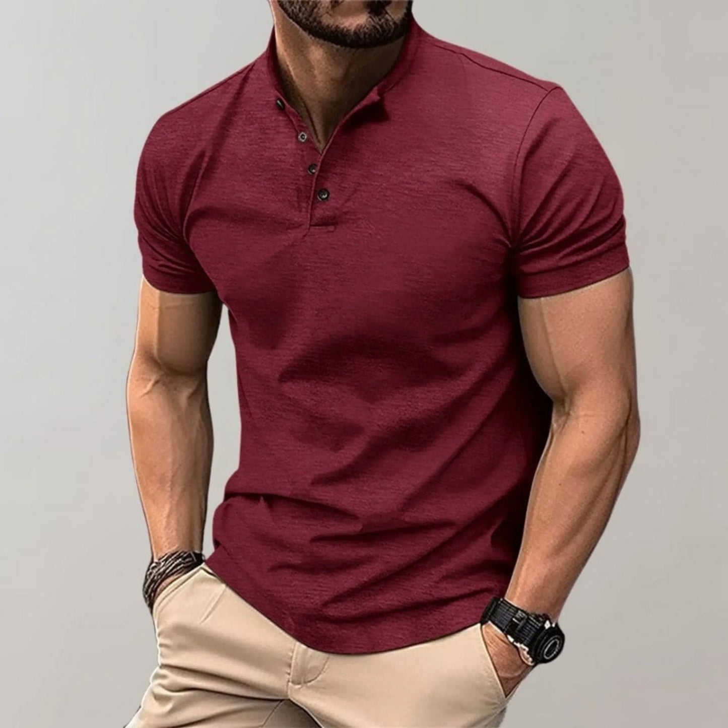 Chemise polo décontractée ajustée pour homme | Style quotidien