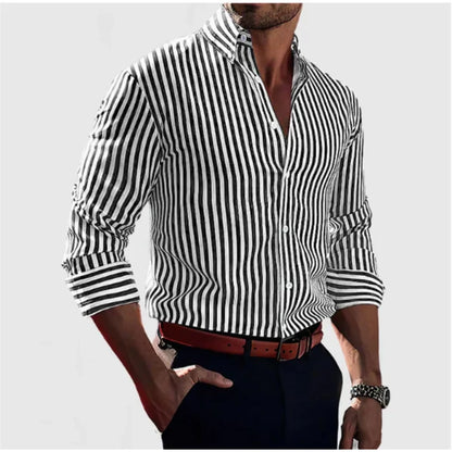Chemise homme à rayures en tissu | Style estival intelligent pour tous les jours