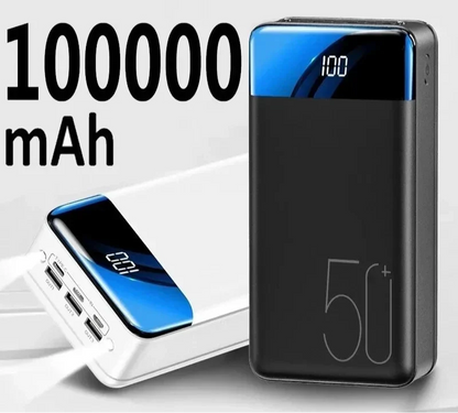 Baterie externă cu o capacitate de 100 000 mAh | Baterie portabilă cu încărcare rapidă