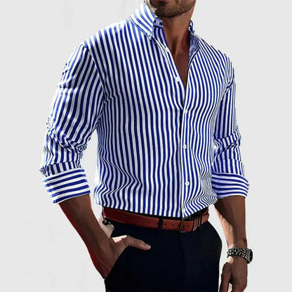 Chemise homme à rayures en tissu | Style estival intelligent pour tous les jours