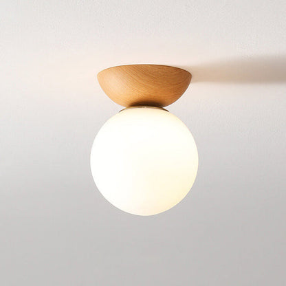 Japanese Inspired Ceiling Lamp | Wooden Finish 