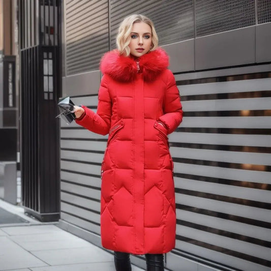 Abrigo de invierno elegante para mujer | Modelo largo
