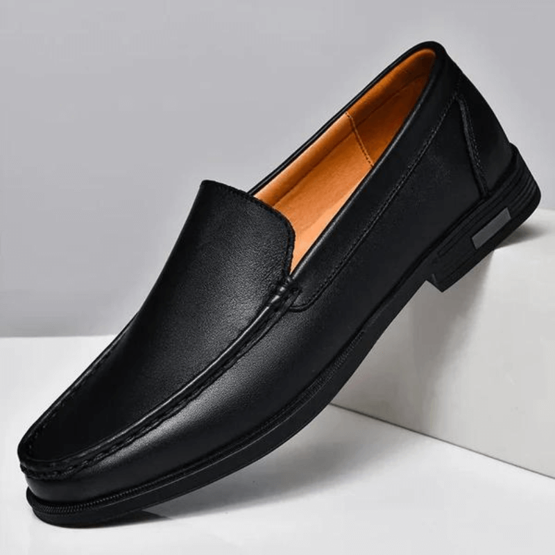 Mocassins en cuir pour hommes | Chaussures classiques à enfiler pour robe